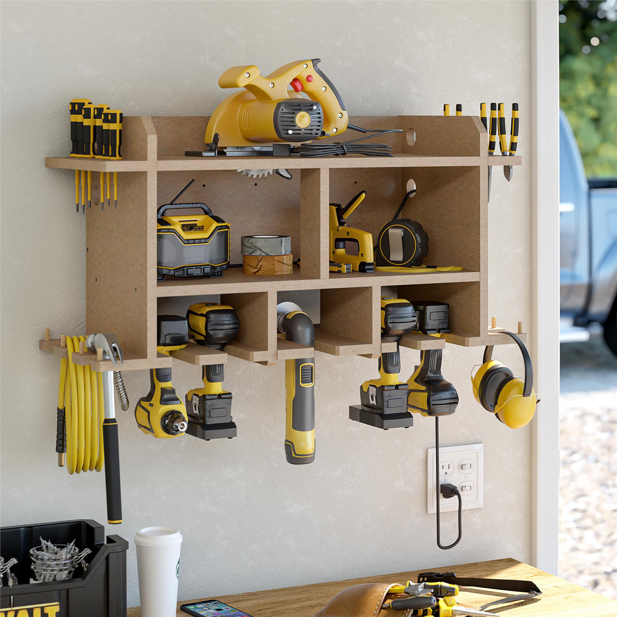 The Twillery Co. Harwinton Wall Mount Tool Organizer Reviews Wayfair